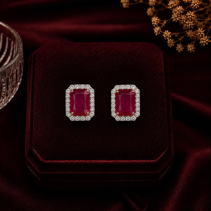 Royal Ruby American Diamond 5-Piece Single Chain Mangalsutra Jewellery Combo with Adjustable Ring & Bracelet